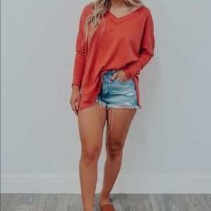 Long sleeve pumpkin tee